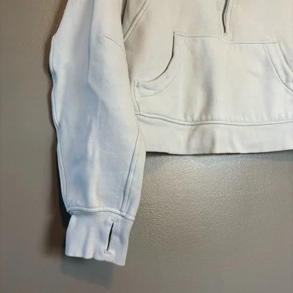 Lululemon M/L Scuba Oversize Funnel Neck Sweatshirt Blue Linen - Picture 4 of 7